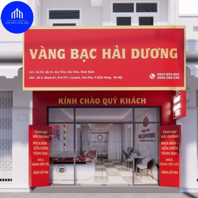 Thiết kế tiệm vàng Hải Dương tại Hà Nội chỉ trong 20m²